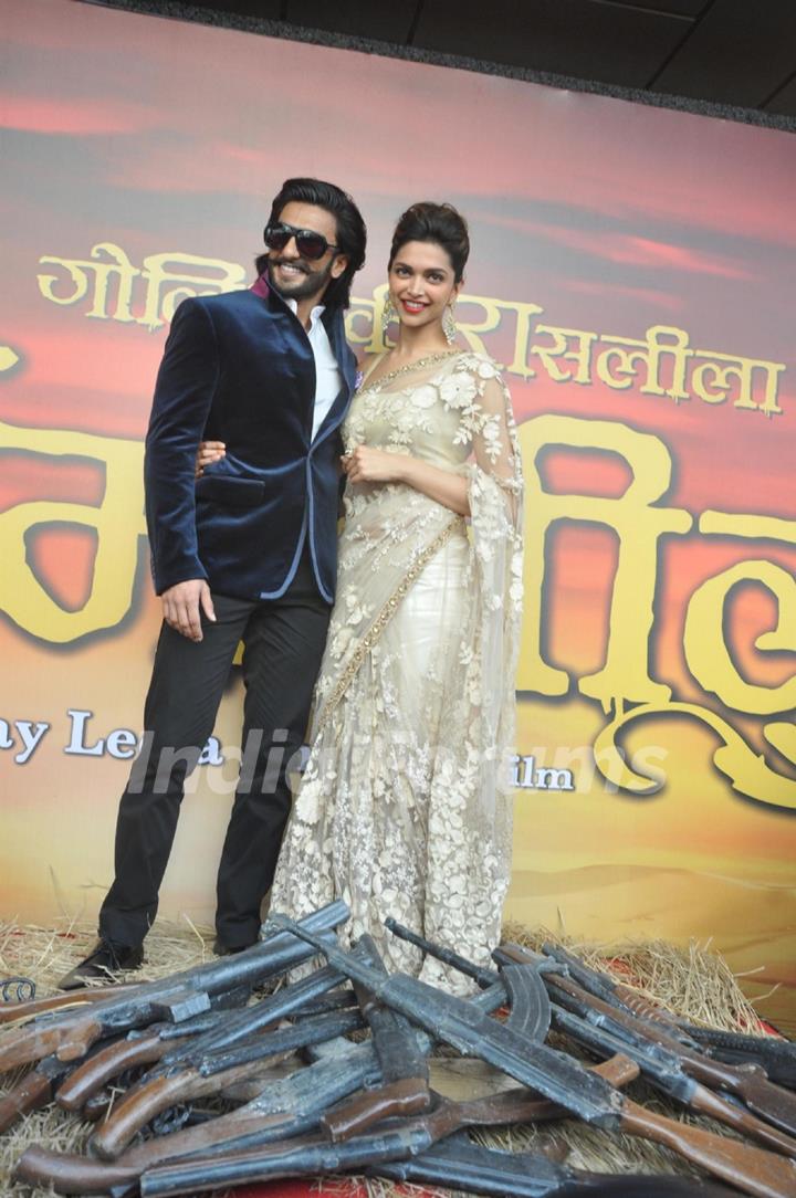 Ranveer Singh and Deepika Padukone were at the trailer Launch of Ram Leela