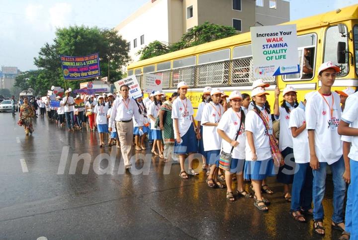 Students at the Walkathon 2013