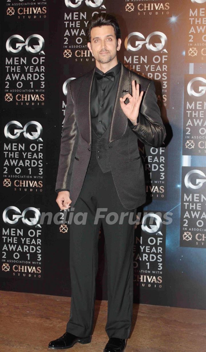 Hrithik Roshan was at the GQ Man of the Year Award 2013