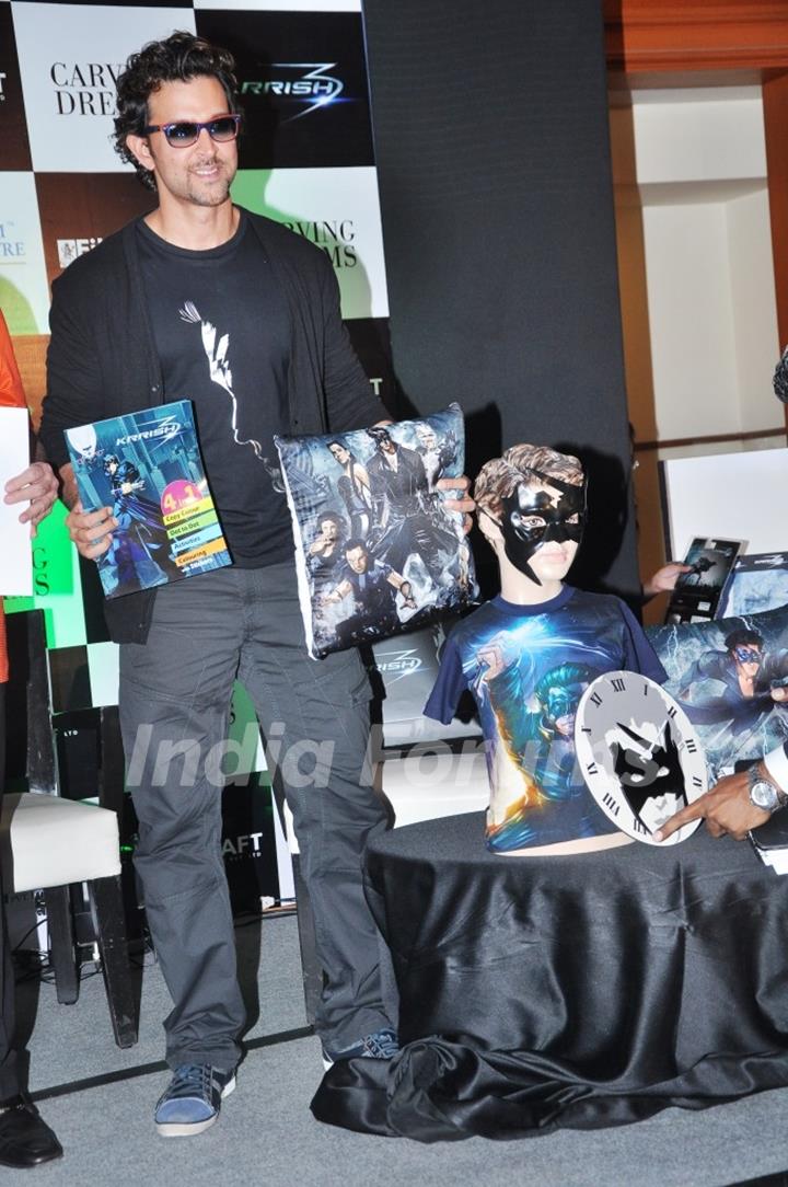 Hrithik Roshan launches the official Krrish 3 merchandise