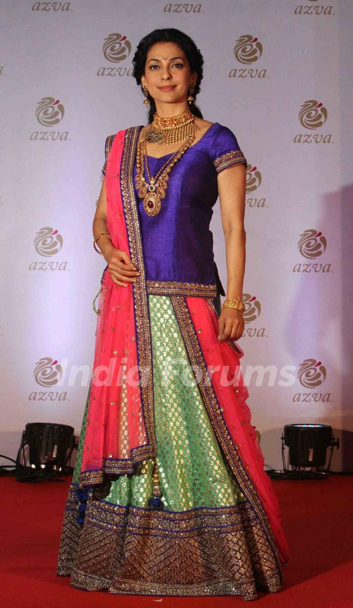 Juhi Chawla As The Guest Of Honour At Azva Jewellery Launch