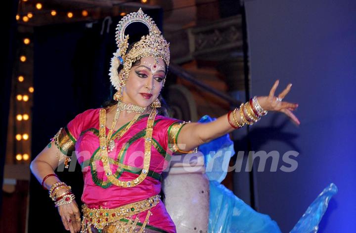 Hema Malini performs during the Dasara celebrations