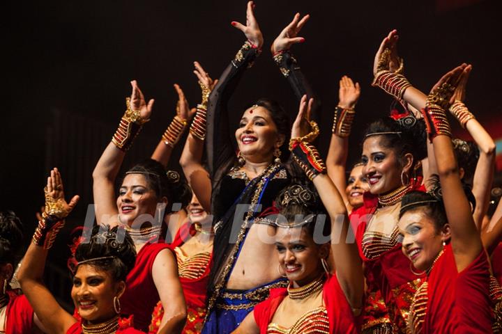 Madhuri Dixit performs at the Temptations Reloaded in Sydney