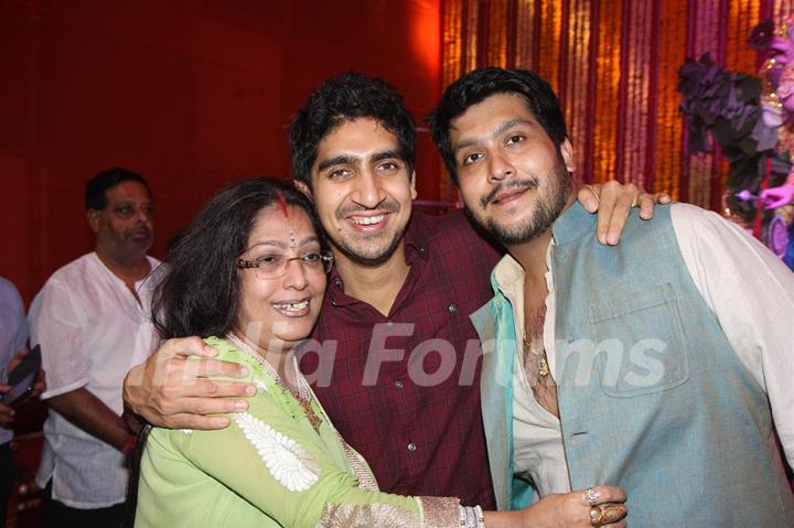 Ayan Mukerji and Bappa Lahri were seen at Bombay Sarbojanin Durga Puja