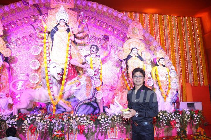 Shaan at the Durga Pooja celebrations