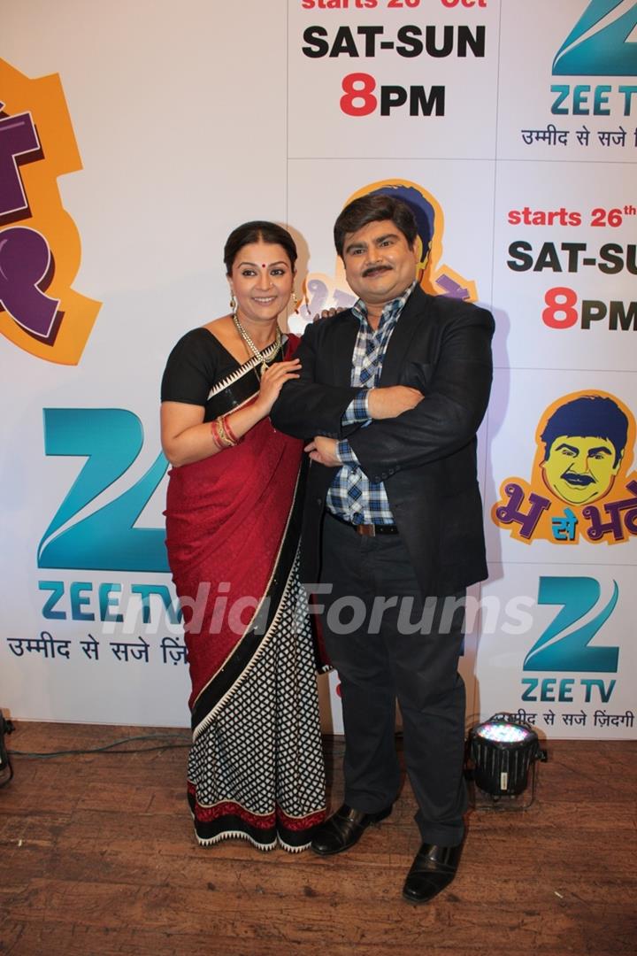 Sucheta Trivedi and Deven Bhojani as Mr. and Mrs. Bhade at the launch of Bh Se Bhade