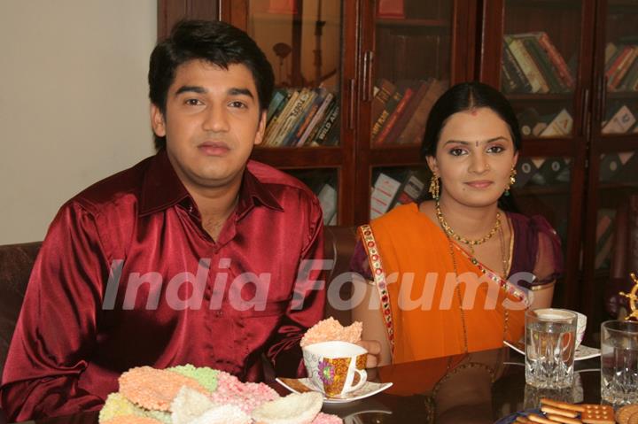 A still image of Mohan and Bhakti