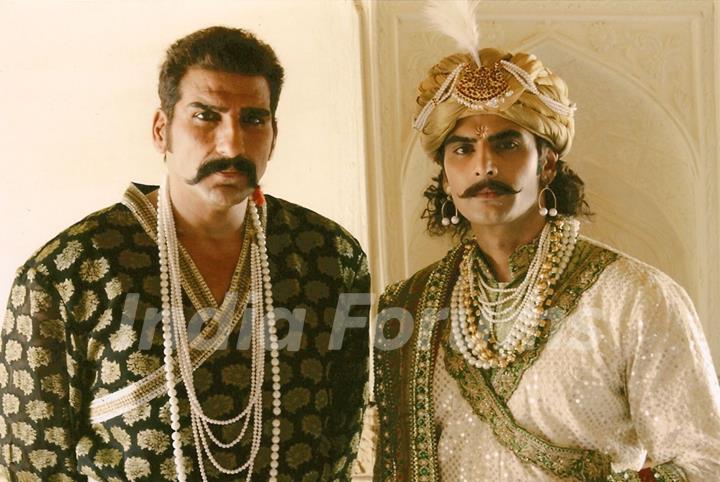 A still image of Ratan Singh and Alauddin Khilji