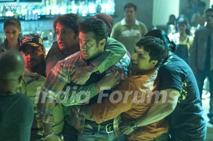 Inder Kumar trying to stopped Salman Khan