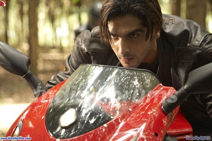 Zayed Khan riding a bike