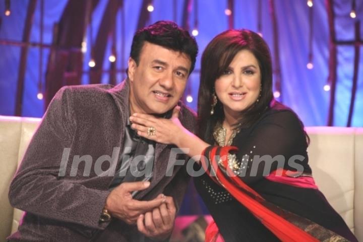 Anu Malik and Farah Khan