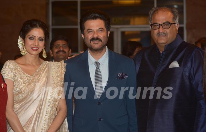 Sridevi, Anil Kapoor and Boney Kapoor were seen at the Yash Chopra Memorial Award
