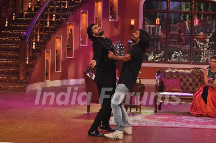 Ranveer Singh performs during the promotion of Ram Leela