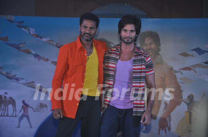 Prabhu Deva and Shahid Kapoor at R...Rajkumar - Music Launch