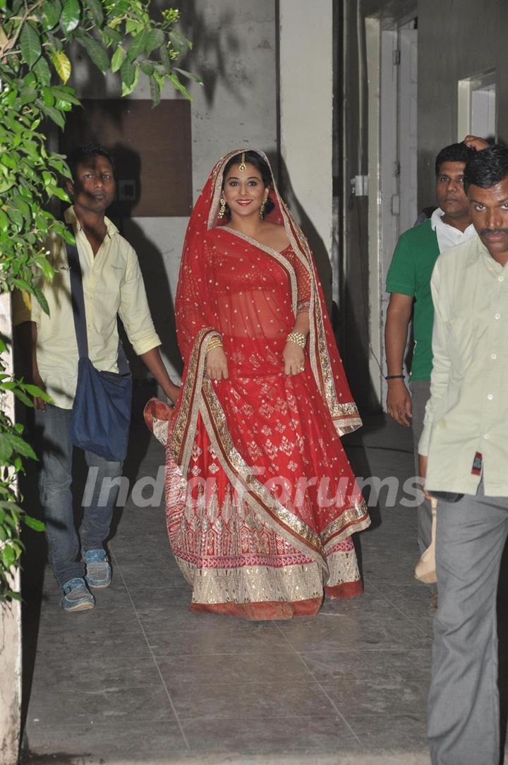 Vidya Balan during the on location for promotional Photo Shoot