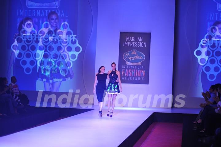 International Model Irina Shayk showstopper for Cute Circuit at Signature International Fashion Week 2013 in Mumbai