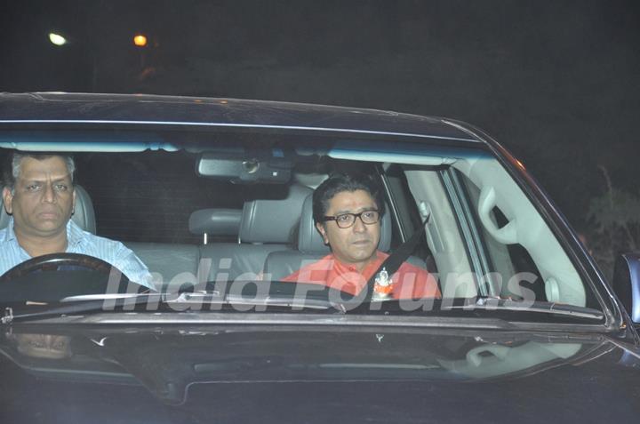 Raj Thackeray arrives at Sachin Tendulkar's Grand Party