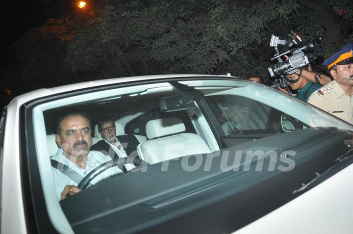 Big B arrives at Sachin Tendulkar's Grand Party