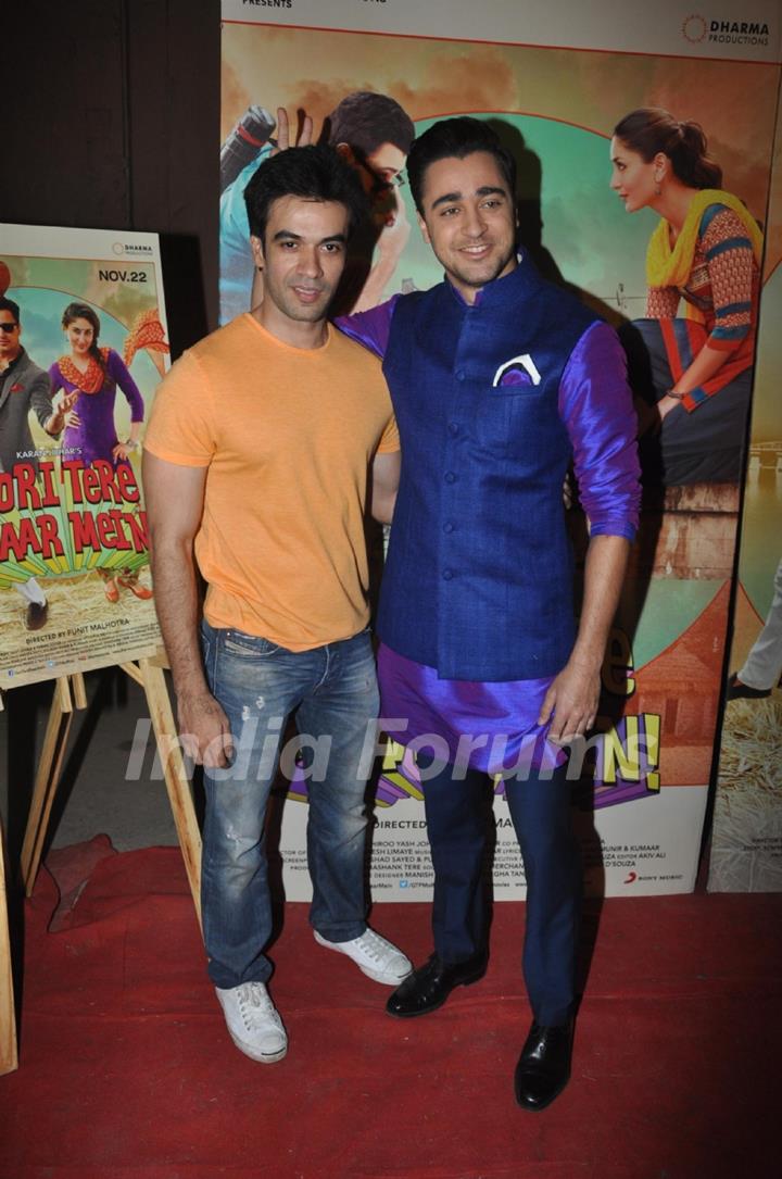 Punit Malhotra and Imran Khan during the promotions of Gori Tere Pyaar Main Promotions