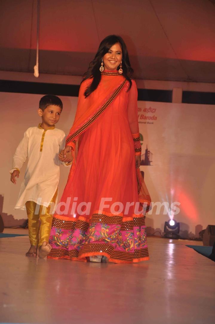 Celebs walk the ramp at the Peace Walk ramp show by designer Rajat Tangri at Welingkar College in Mumbai