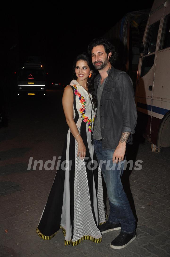 Sunny Leone with her husband at the Music Launch of Jackpot