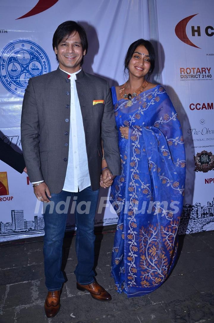 Vivek Oberoi and his wife at the event