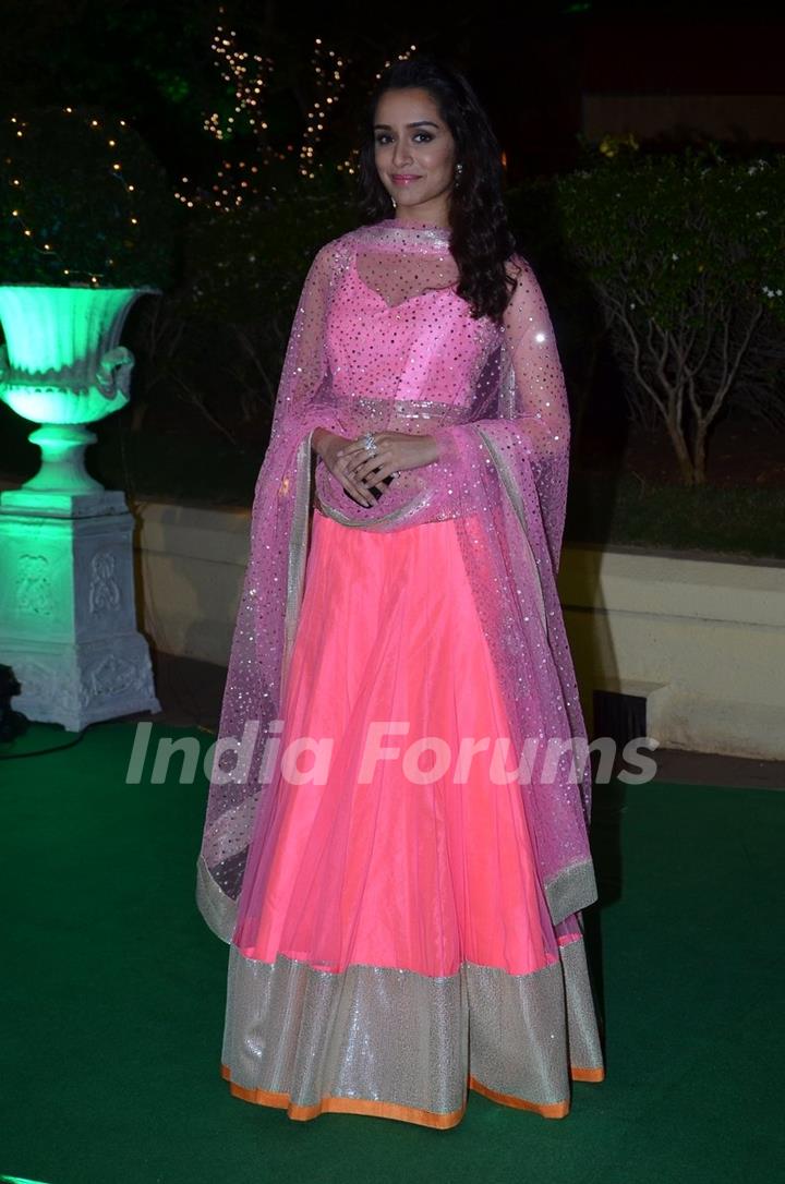 Shraddha Kapoor was seen at Vishesh Bhatt's Wedding Reception