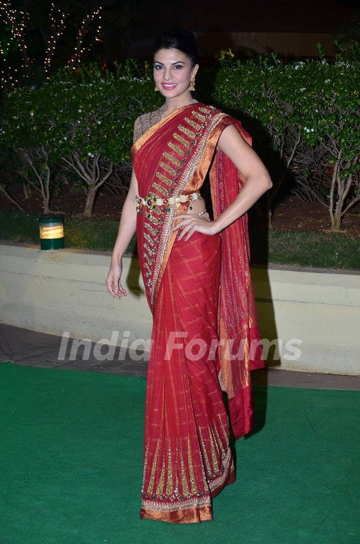 Jacqueline Fernandes was seen at Vishesh Bhatt's Wedding Reception