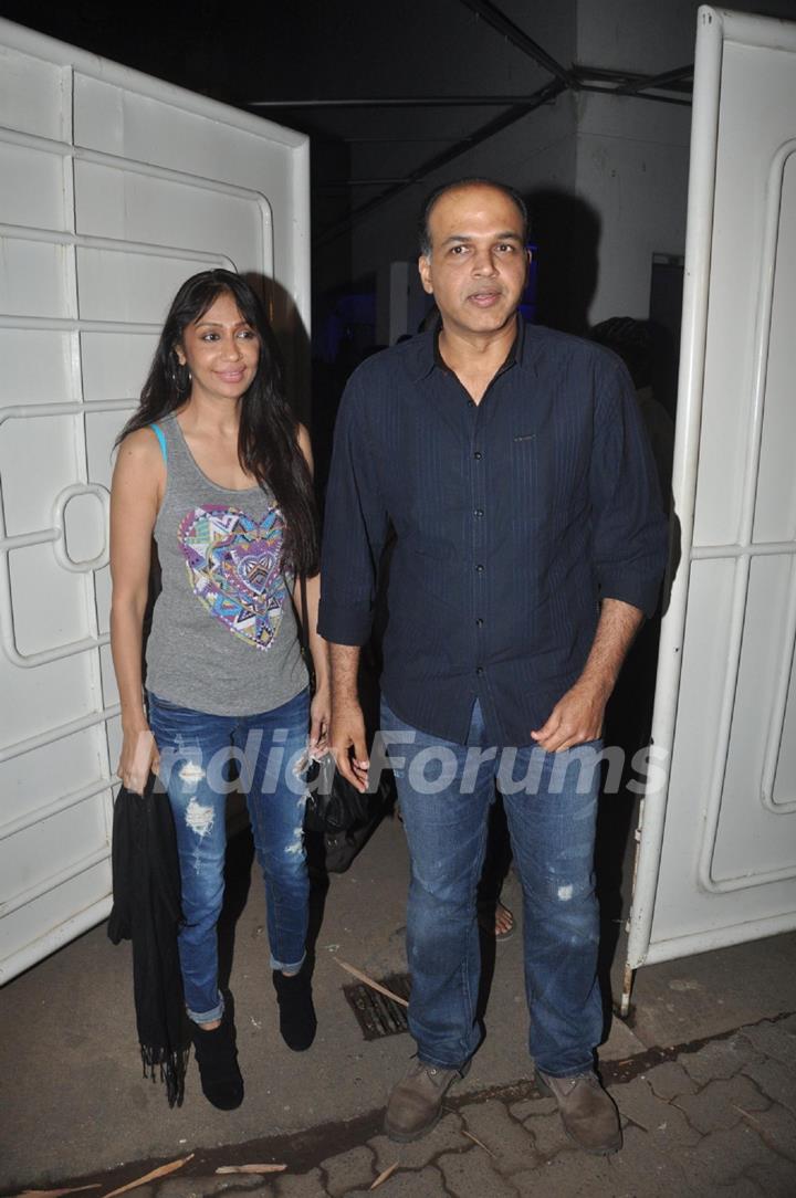 Ashutosh Gowarikar and his wife were seen at the Special Screeing of R... Rajkumar