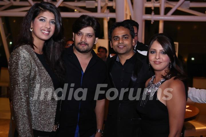 Vijay and Dolly Bhatter with Aishwarya Sakhuja and Rohit Nag at the Party