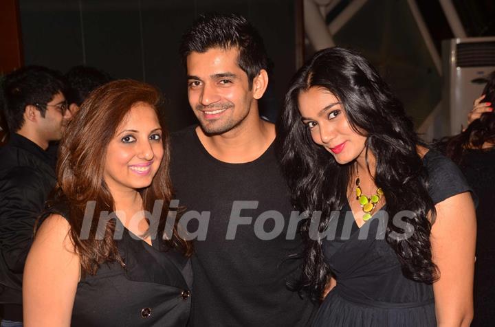 Vishal Singh with Munisha Khatwani and Sana Khan at India-Forums.com's 10th Anniversary Party