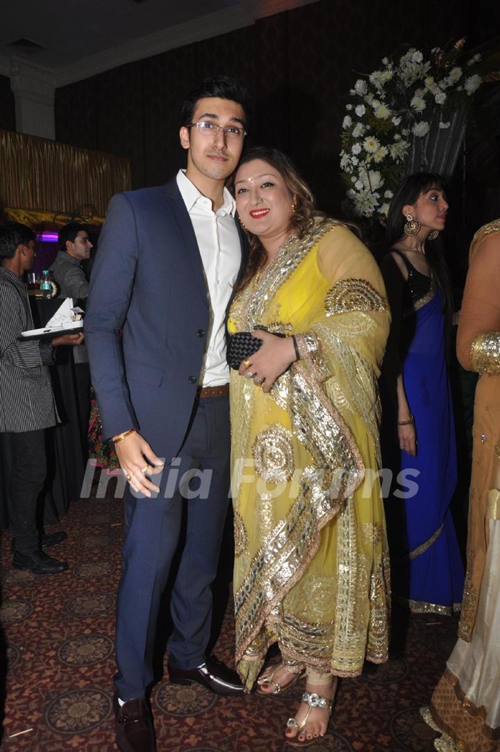 Govinda's son and wife at Ravi Dubey and Sargun Mehta Reception Party