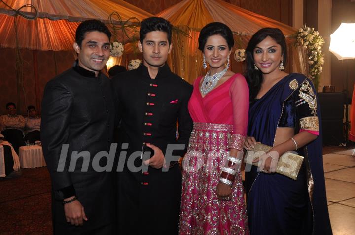 Mazhar and Mouli at Ravi Dubey and Sargun Mehta's Reception Party