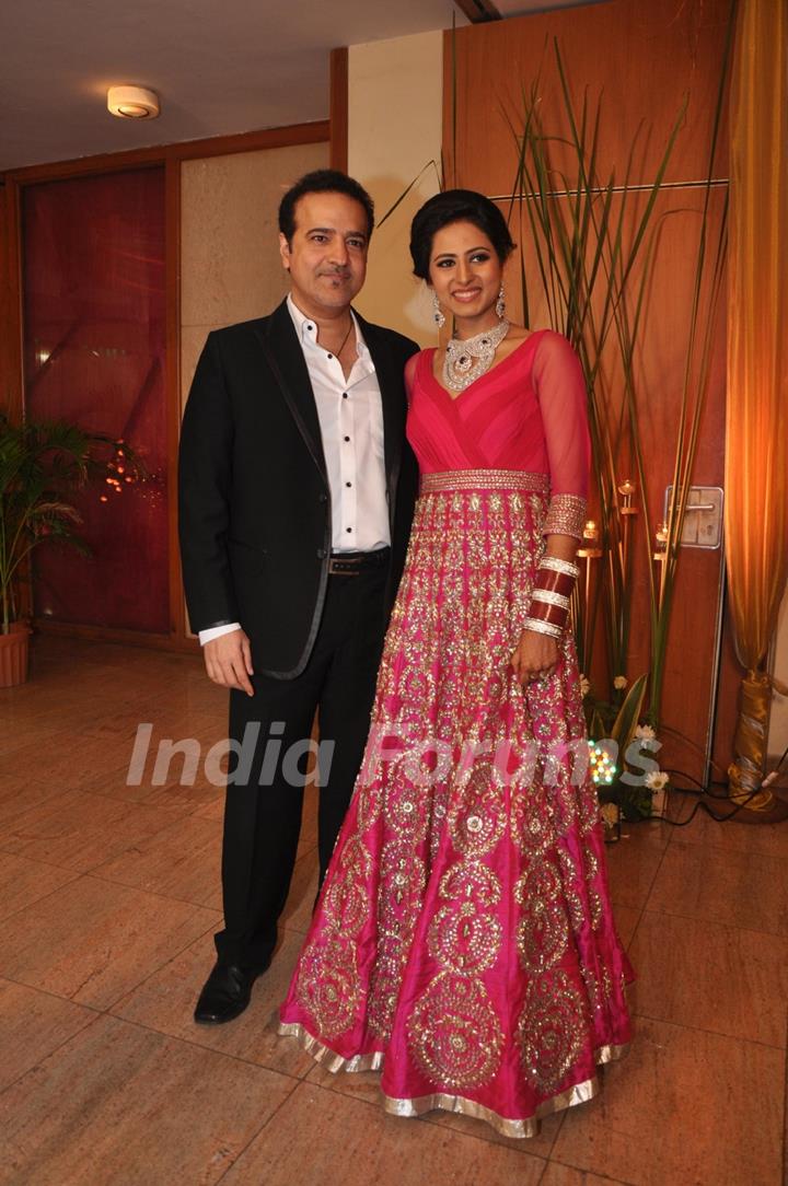 Ravi Behl and Sargun Mehta at the Reception Party