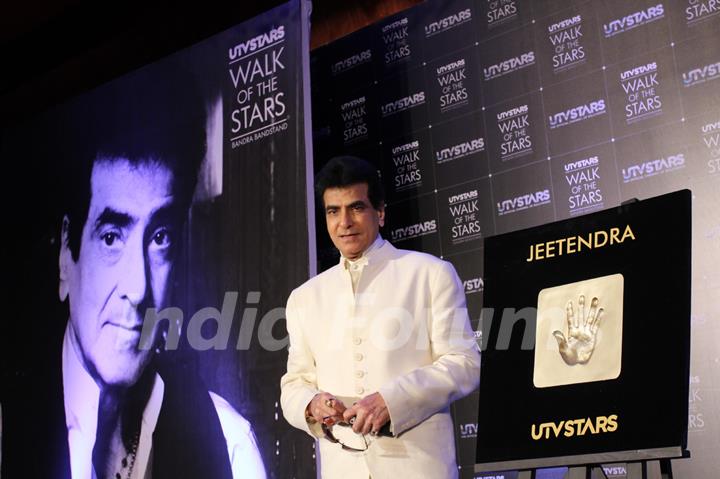 Jeetendra's hand impression tile launch