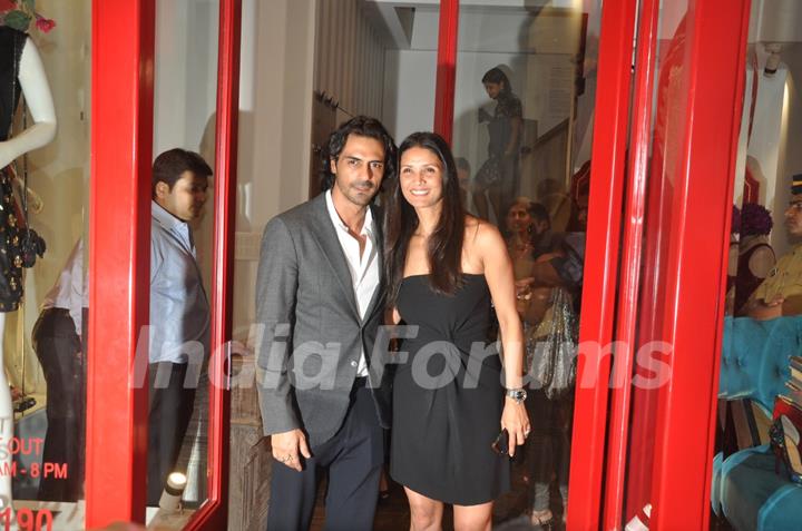 Arjun Rampal and Mehr Jesia were seen at the Launch of Store BANDRA 190