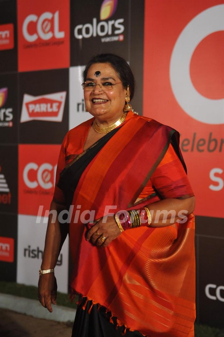 Usha Uthup was seen at the Celebrity Cricket League Red Carpet Season 4