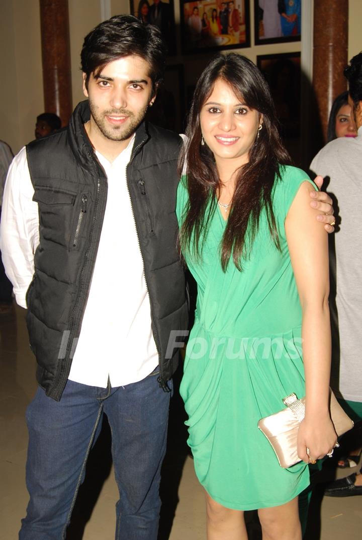 Kinshuk Mahajan with his wife at the get together for Aur Pyar Ho Gaya