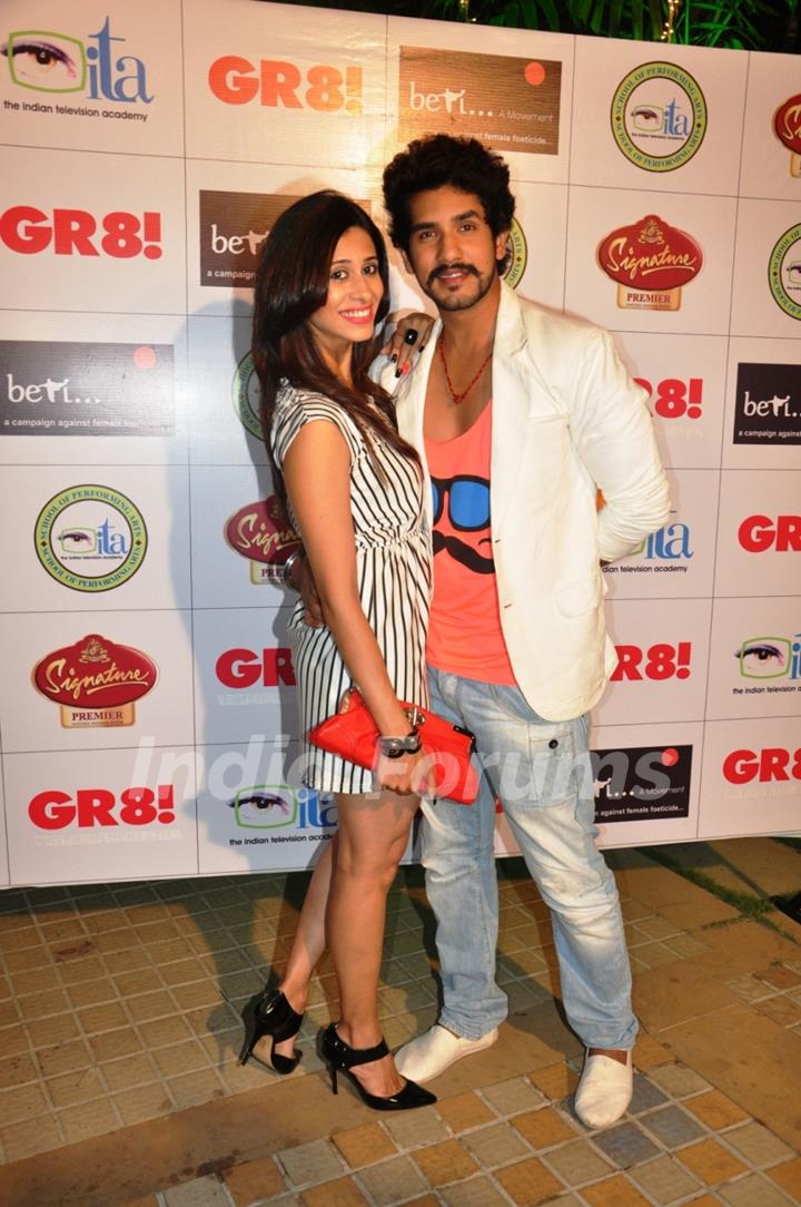 Kishwer Merchantt with Suyyash Rai was seen at the GR8! Love Stories Calendar Launch