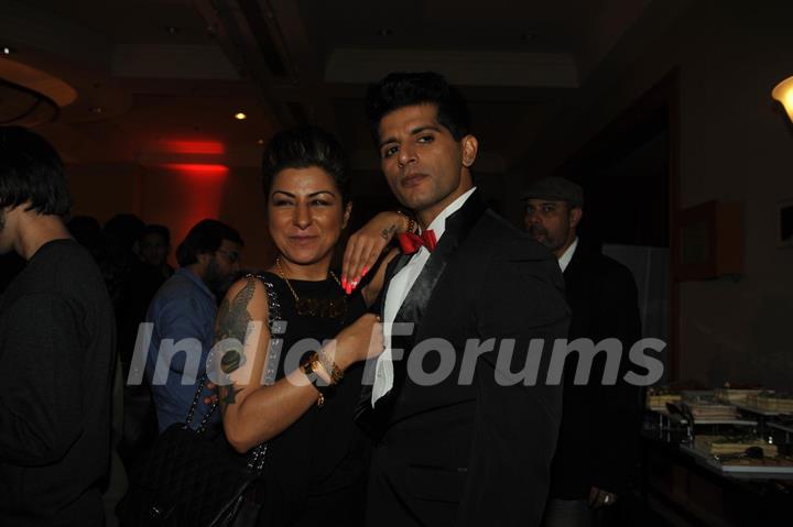 Hard Kaur and Karanvir Bohra at the 'Life Ok Screen Awards' Nomination Party