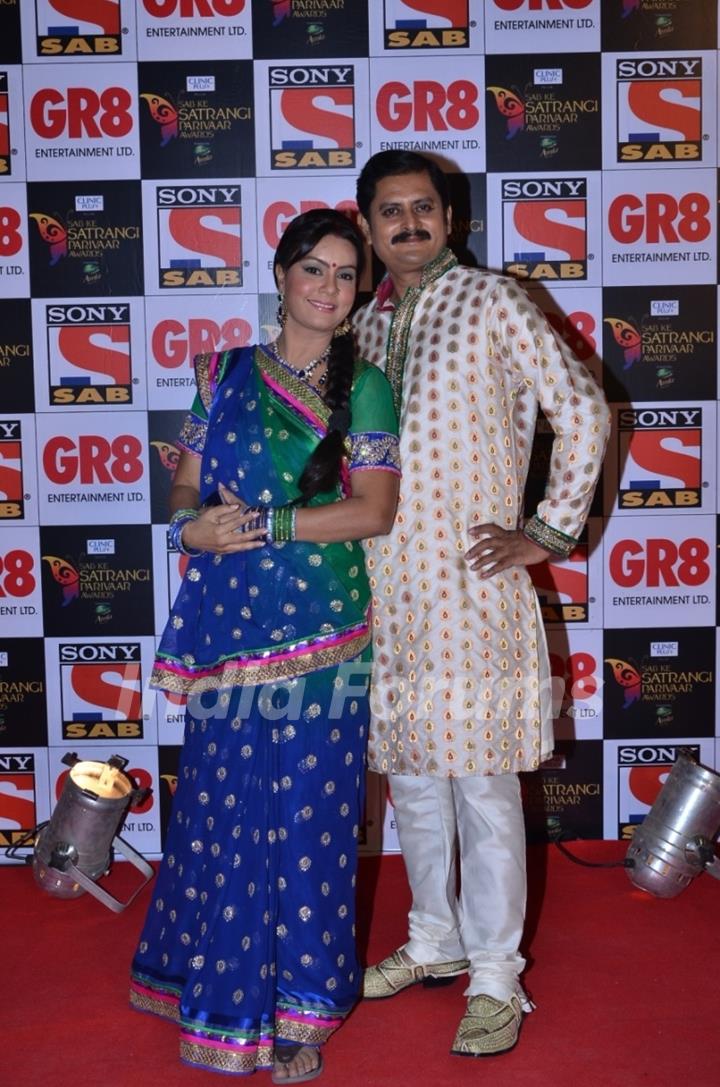 Sucheta Khanna & Rohitashv Gaur at SAB Ke Satrangi Parivaar Awards