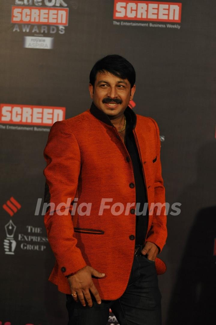 Manoj Tiwari was seen at the 20th Annual Life OK Screen Awards