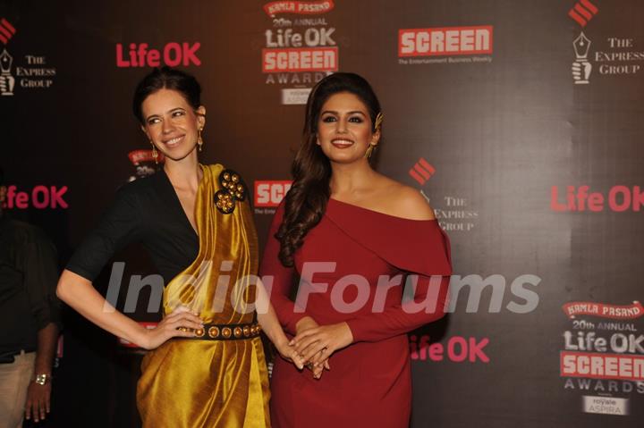 Kalki Koechlin and Huma Qureshi was seen at the 20th Annual Life OK Screen Awards