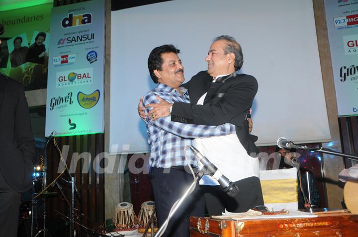 Udit Narayan and Suresh Wadkar at the Music Mania Event