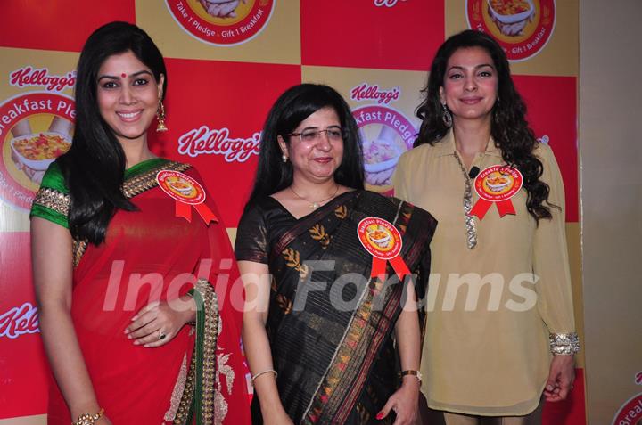 Juhi Chawla and Saakshi Tanwar Launches Kellogg's Breakfast Pledge