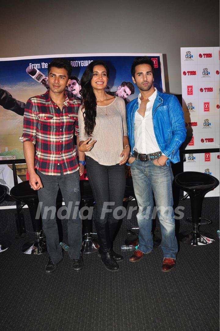 Bilal Amrohi, Sarah Jane Dias and Pulkit Samrat were at the First Look of 'O Teri'