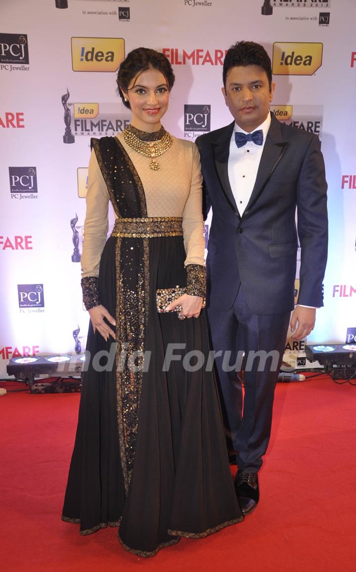 Divya Khosla and Bhushan Kumar at the 59th Idea Filmfare Awards 2013