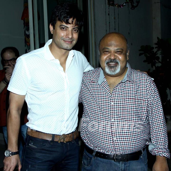 Rahul Bhat and Saurabh Shukla at the Birthday Party for Sudhir Mishra