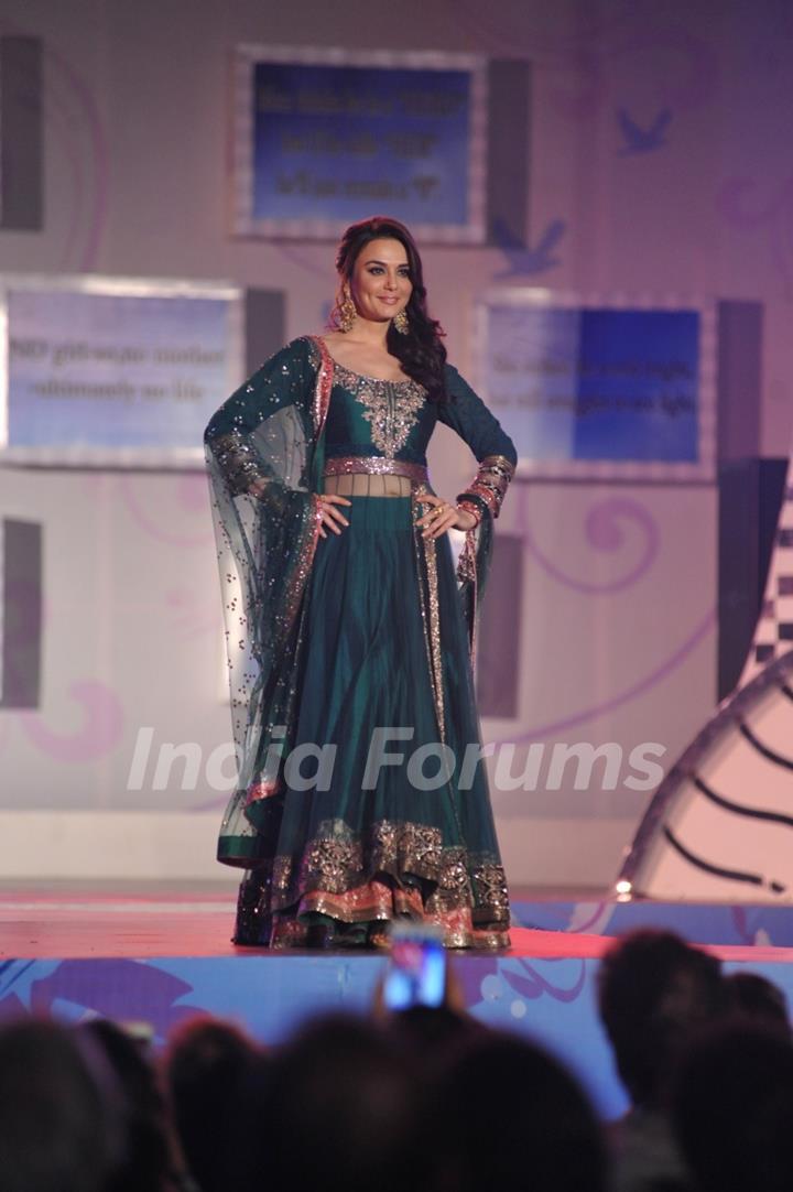 Preity Zinta walks the ramp at the Save & Empower The Girl Child event