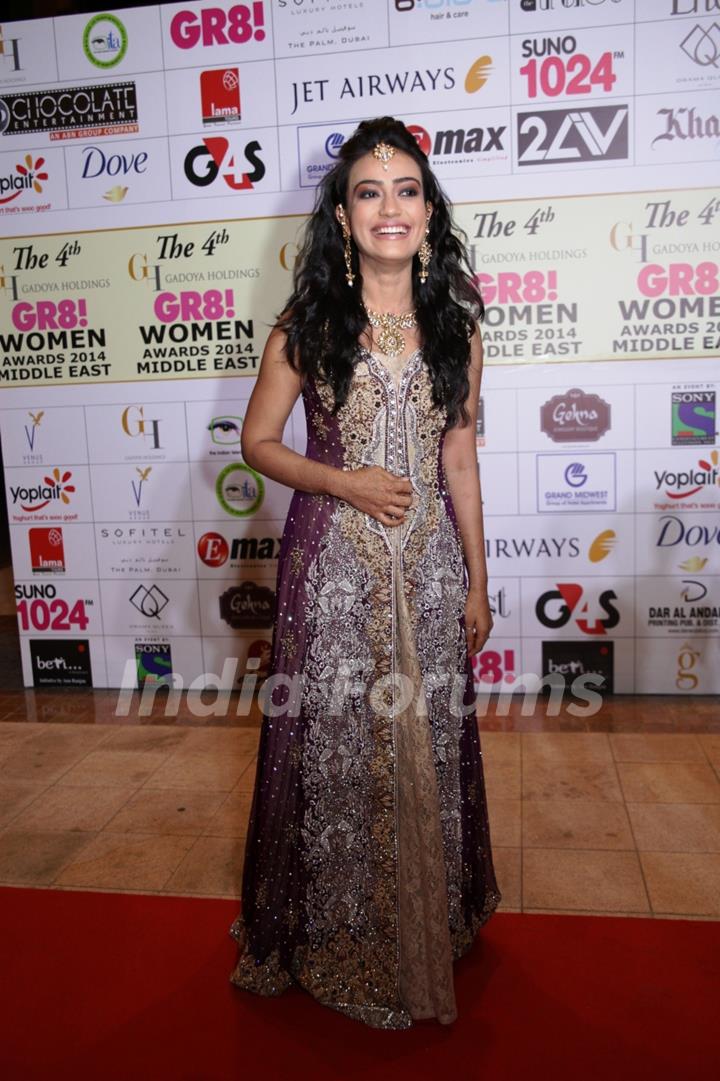 Surbhi Jyoti was at the 4th GR8! Women Awards 2014